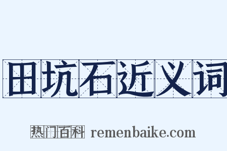 田坑石近义词是什么意思的图片